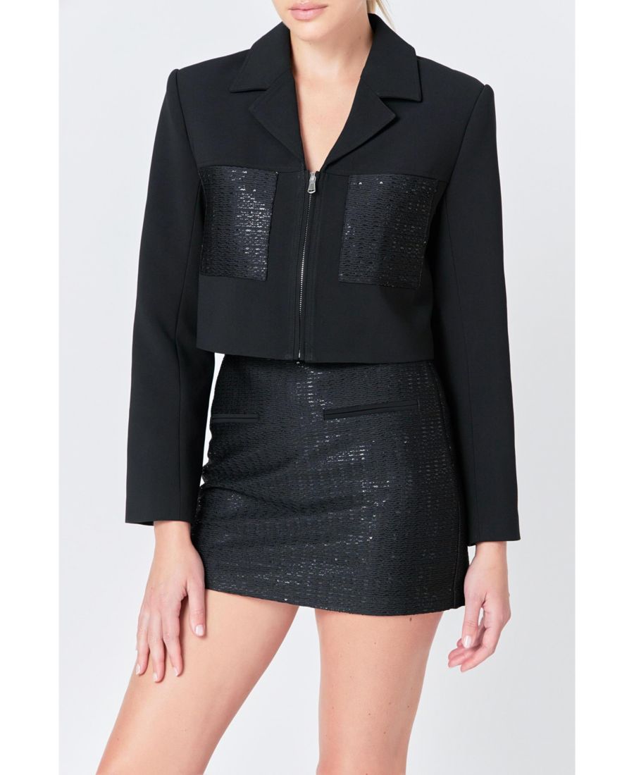 Женская куртка с пайетками endless rose, Black
Женская куртка с пайетками endless rose, Black