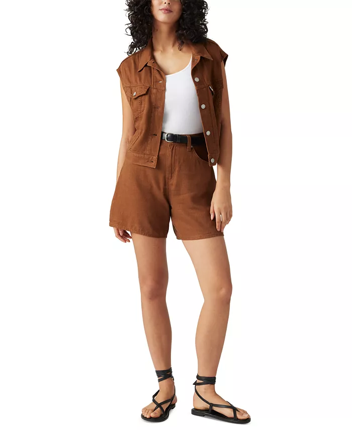 Премиальные женские хлопковые шорты с высокой посадкой и свободным кроем Levi's, белый
Премиальные женские хлопковые шорты с высокой посадкой и свободным кроем Levi's, белый