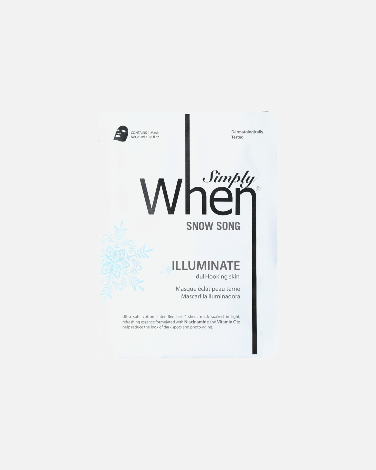 Тканевая маска для лица When, 1 шт
Тканевая маска для лица When, 1 шт