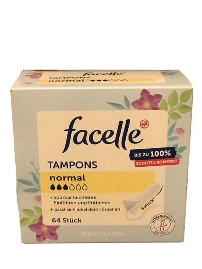 Тампоны, 64 шт. Facelle, Normal
Тампоны, 64 шт. Facelle, Normal