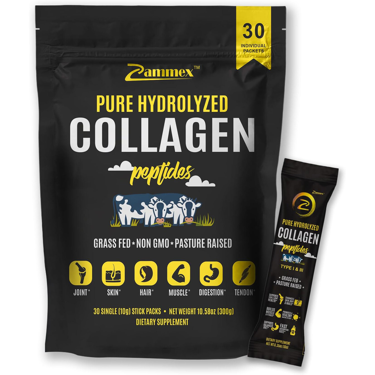 Коллаген Zammex Premium Peptides Powder Unflavored 30 Sticks, 300 гр
Коллаген Zammex Premium Peptides Powder Unflavored 30 Sticks, 300 гр