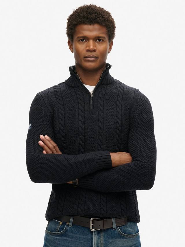 Винтажный джемпер Jacob с кабельной вязкой и полузастежкой Superdry, Eclipse Navy
Винтажный джемпер Jacob с кабельной вязкой и полузастежкой Superdry, Eclipse Navy