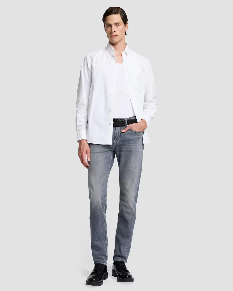 Мужские облегающие джинсы средней посадки серого цвета 7 For all mankind, серый
Мужские облегающие джинсы средней посадки серого цвета 7 For all mankind, серый