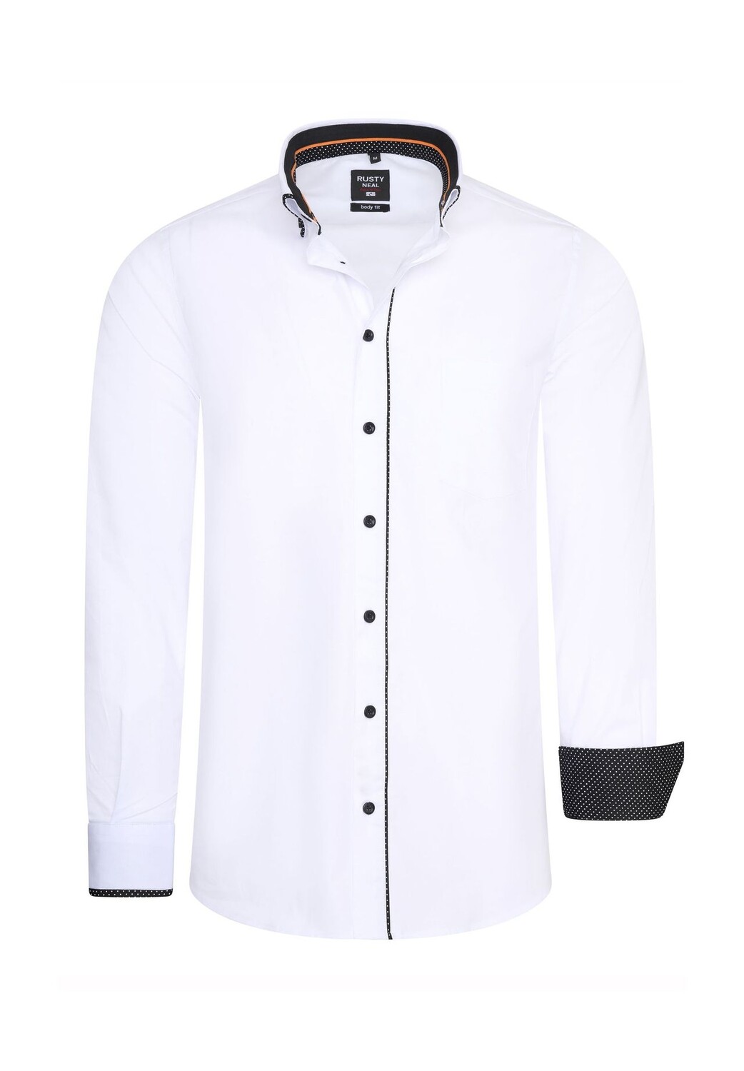 Рубашка с длинными рукавами модного контрастного дизайна RUSTY NEAL
Рубашка с длинными рукавами модного контрастного дизайна RUSTY NEAL