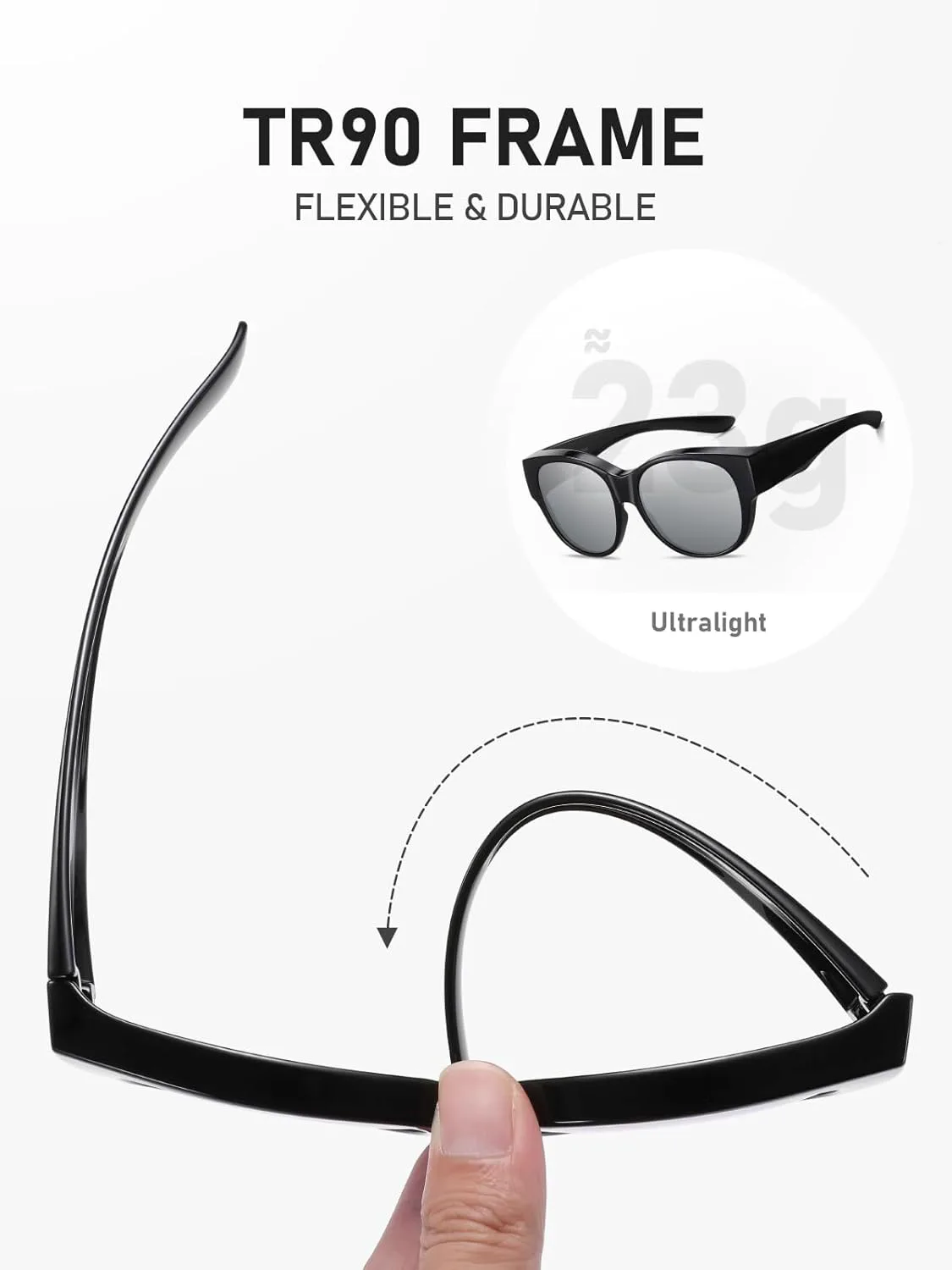 Женские поляризованные солнцезащитные очки Wzerry Fit Over Sunglasses, круглые очки-«кошачий глаз» с защитой от УФ-излучения UV400, Black/Grey + Black/White Silver
Женские поляризованные солнцезащитные очки Wzerry Fit Over Sunglasses, круглые очки-«кошачий глаз» с защитой от УФ-излучения UV400, Black/Grey + Black/White Silver