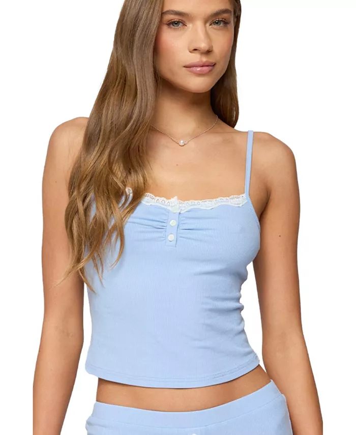 Женская майка-топ Olena Lacey Henley Edikted, синий
Женская майка-топ Olena Lacey Henley Edikted, синий