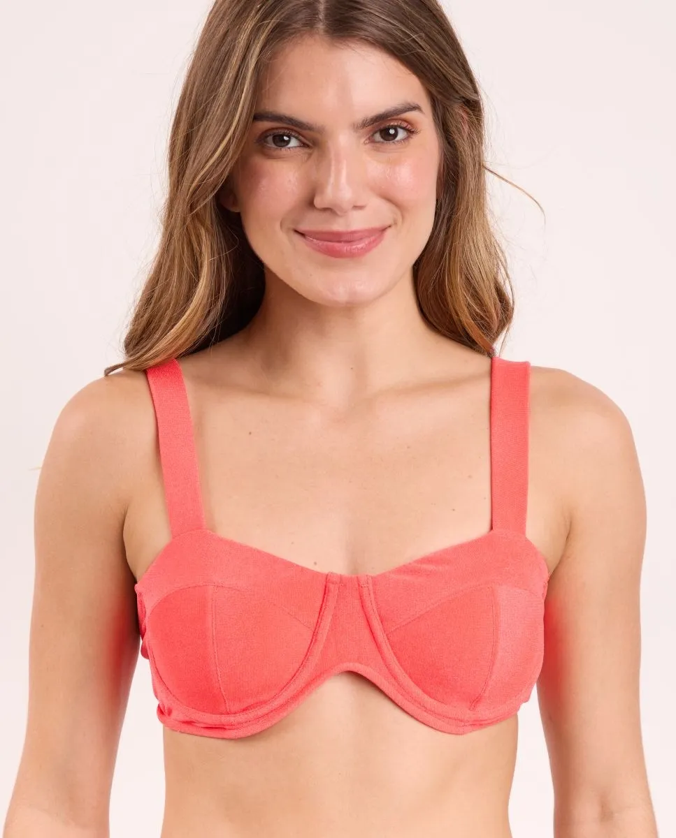 Простой мягкий верх-балконет бикини Río de Sol, оранжевый 
Простой мягкий верх-балконет бикини Río de Sol, оранжевый