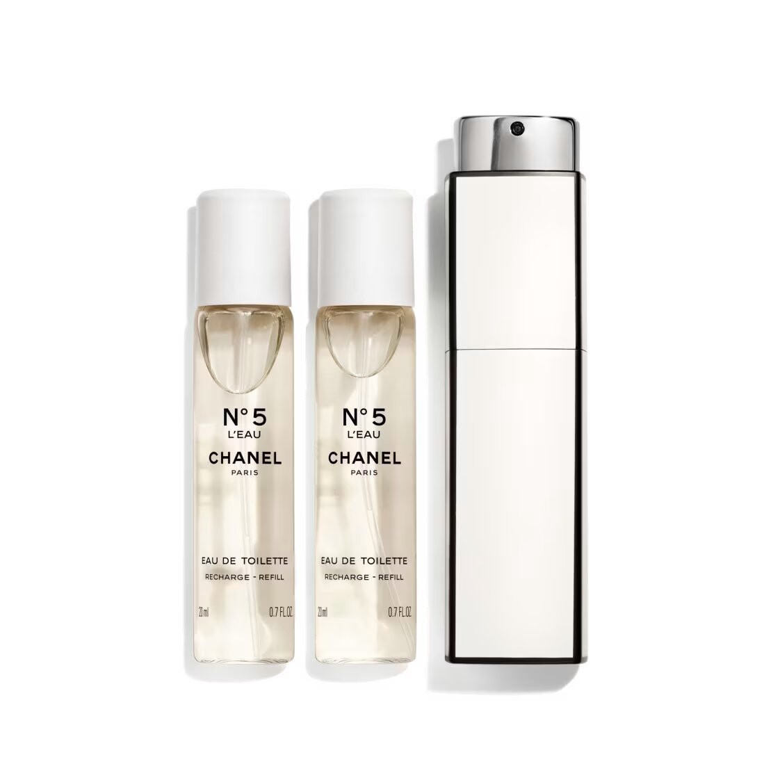 Туалетная вода с возможностью смены блока Chanel N°5 L'Eau, 3х20 мл
Туалетная вода с возможностью смены блока Chanel N°5 L'Eau, 3х20 мл