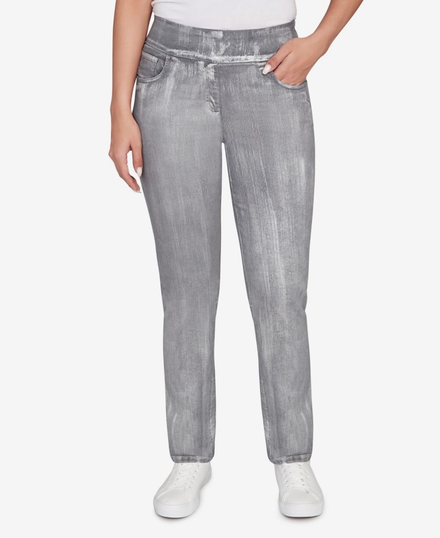 Джинсы-топ с металлическим блеском, модель Petite Metallic Painted Pull On Jeans Ruby Rd, Smoke Multi
Джинсы-топ с металлическим блеском, модель Petite Metallic Painted Pull On Jeans Ruby Rd, Smoke Multi