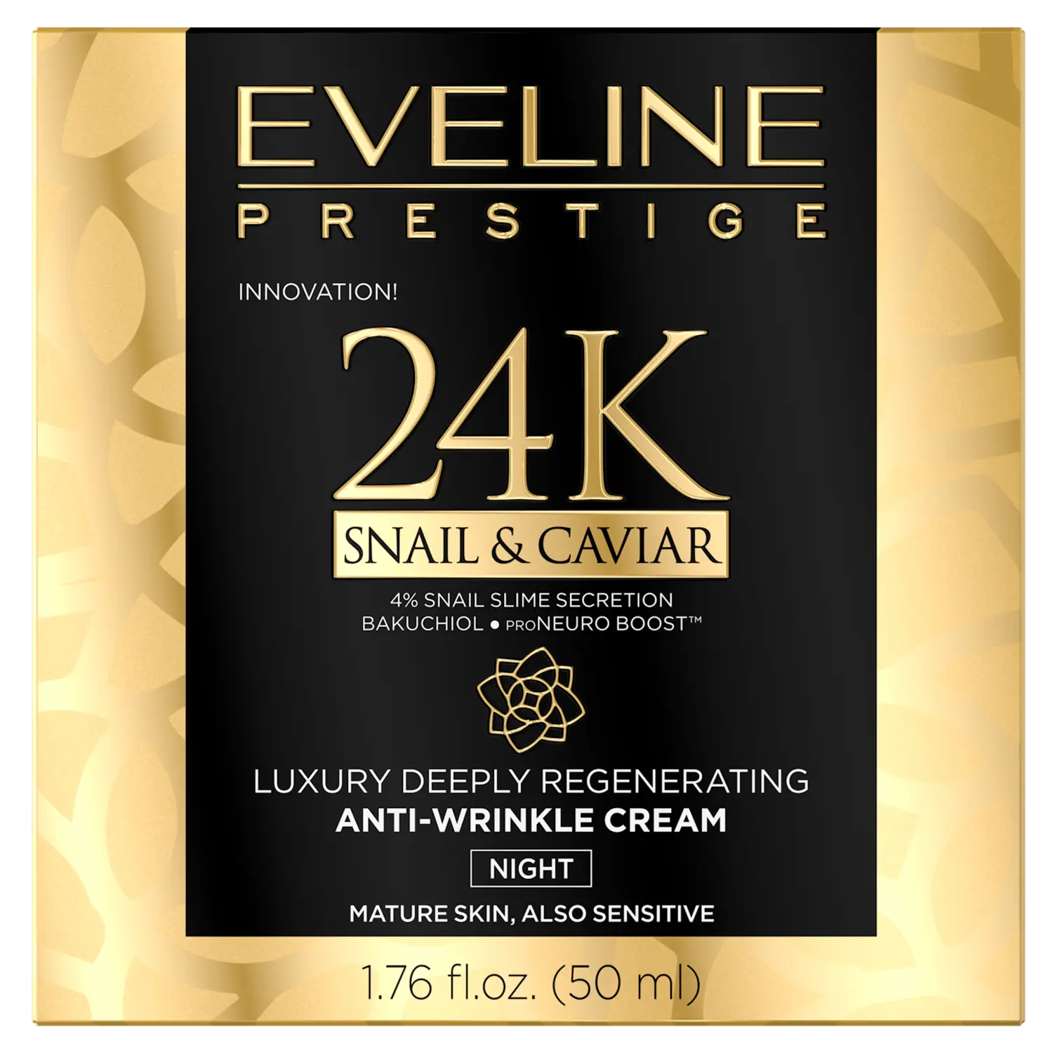 Eveline Cosmetics Prestige 24K ночной крем для лица против морщин, 50 мл
Eveline Cosmetics Prestige 24K ночной крем для лица против морщин, 50 мл