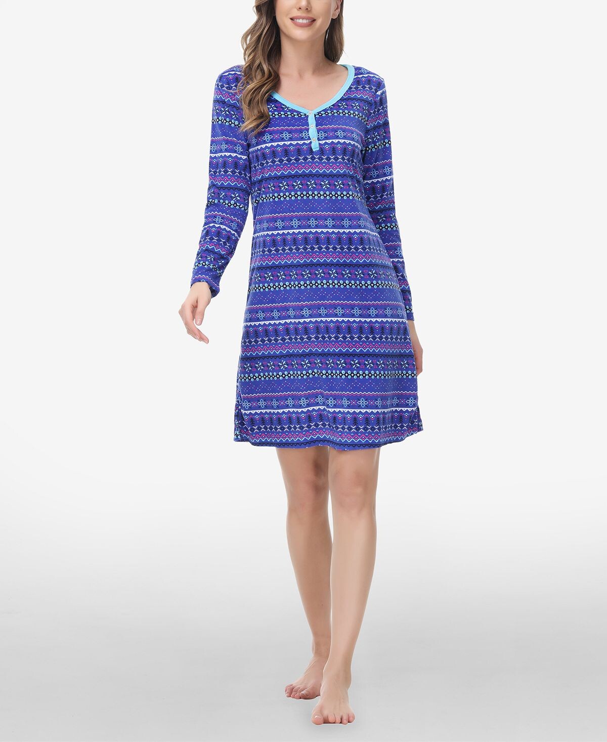 Женская ночная рубашка henley с длинным рукавом INK+IVY, мульти
Женская ночная рубашка henley с длинным рукавом INK+IVY, мульти