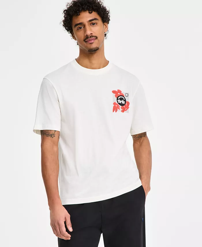 Мужская графическая футболка Nufloro с круглым вырезом Hugo Boss, белый
Мужская графическая футболка Nufloro с круглым вырезом Hugo Boss, белый