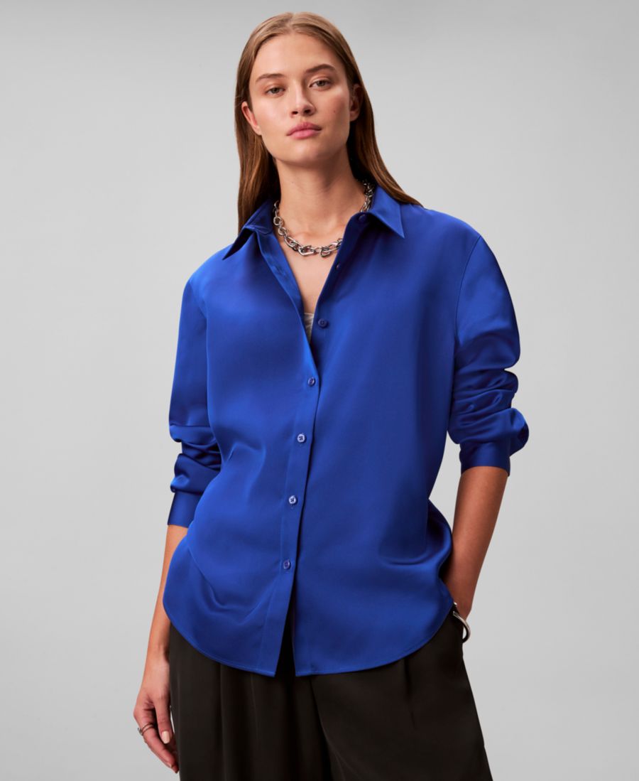 Классическая женская рубашка на пуговицах Calvin Klein, Cobalt
Классическая женская рубашка на пуговицах Calvin Klein, Cobalt