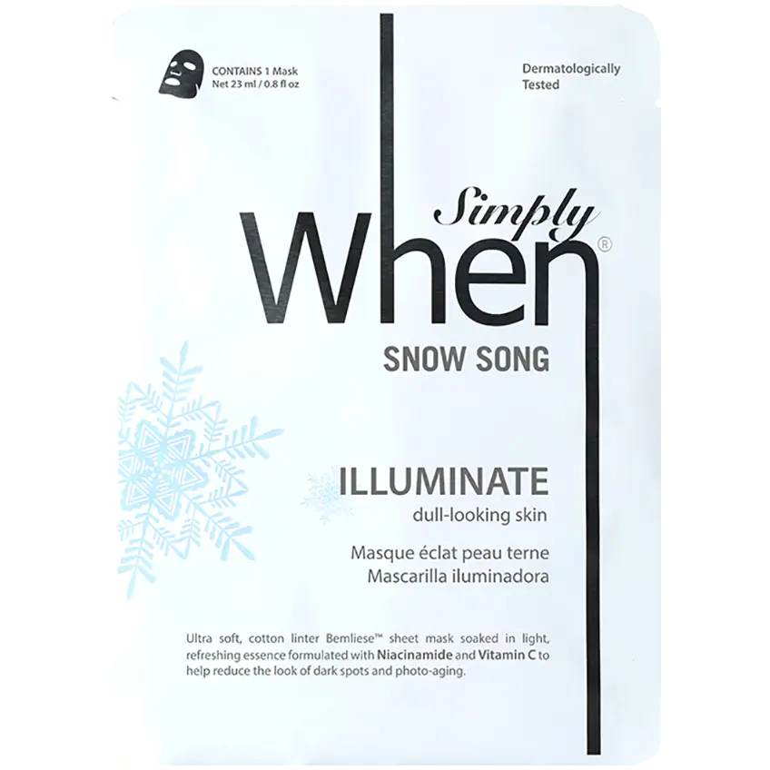 When Simply Корейская осветляющая маска для лица, 23 мл
When Simply Корейская осветляющая маска для лица, 23 мл