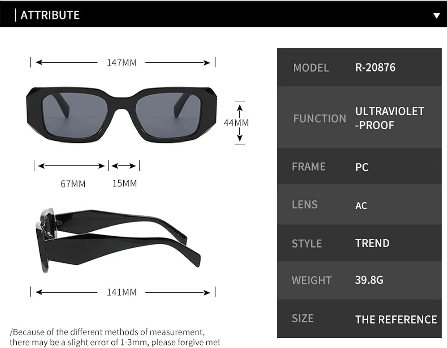 Квадратные солнцезащитные очки 2026 для мужчин и женщин, для отдыха на природе, пляжа и в качестве декоративного элемента (Цвет: A, Размер: Средний) MTZJH, D
Квадратные солнцезащитные очки 2026 для мужчин и женщин, для отдыха на природе, пляжа и в качестве декоративного элемента (Цвет: A, Размер: Средний) MTZJH, D