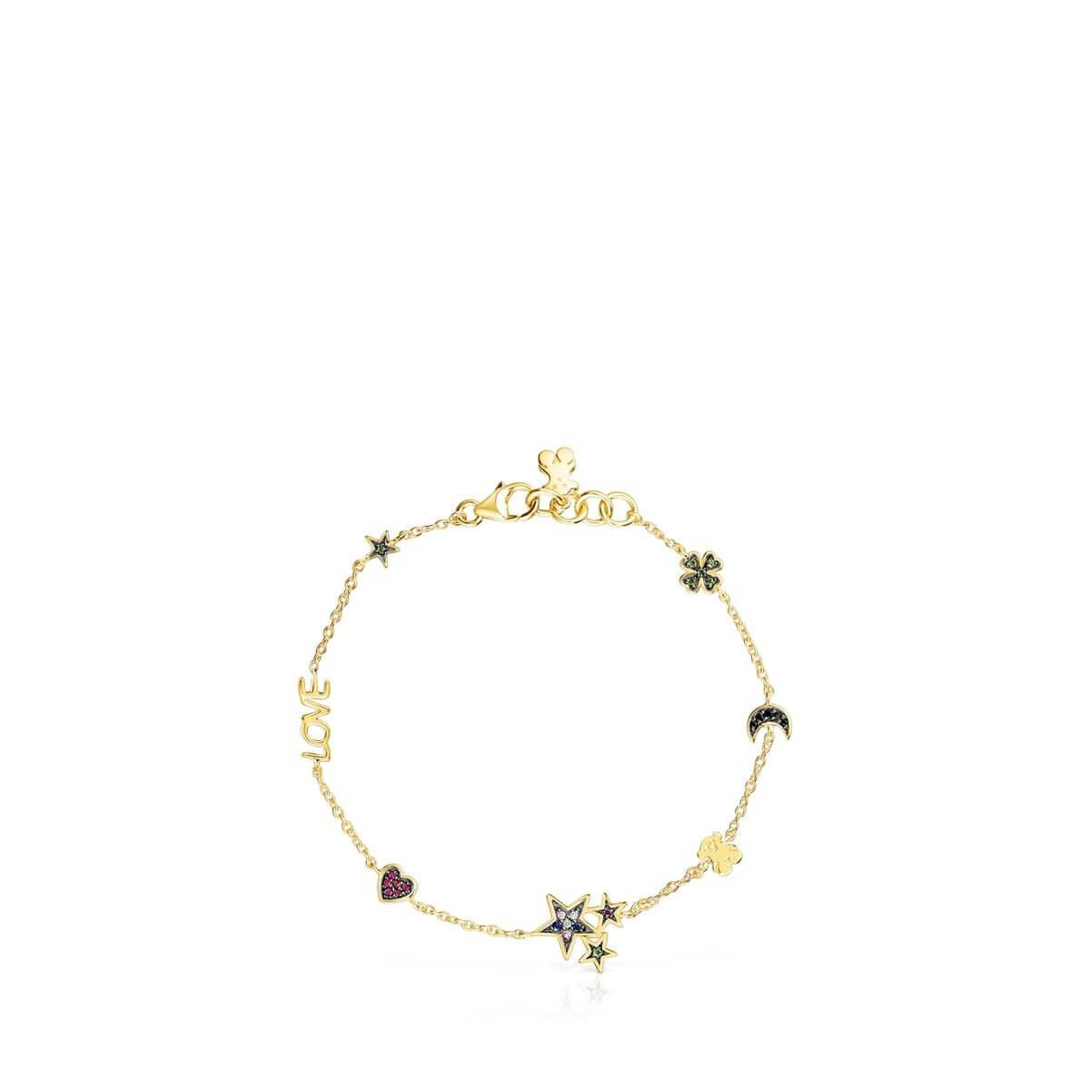 Браслет Tous Teddy Bear With Gemstones, позолоченное серебро/мультиколор
Браслет Tous Teddy Bear With Gemstones, позолоченное серебро/мультиколор