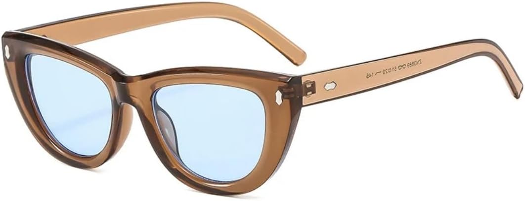 Солнцезащитные очки в стиле ретро с заклепками «кошачий глаз» для женщин, модные, роскошные, для мужчин и путешествий, с защитой от УФ-излучения UV400 TVTBBVV, Tea Blue
Солнцезащитные очки в стиле ретро с заклепками «кошачий глаз» для женщин, модные, роскошные, для мужчин и путешествий, с защитой от УФ-излучения UV400 TVTBBVV, Tea Blue