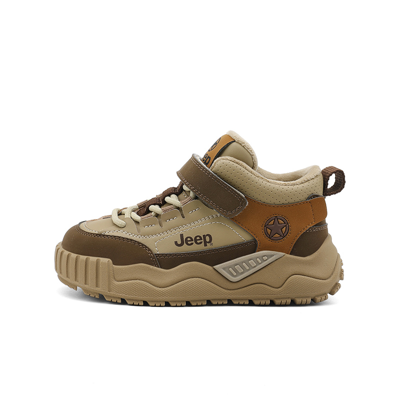 Высокие детские кроссовки для повседневной жизни Jeep, мокко 
Высокие детские кроссовки для повседневной жизни Jeep, мокко