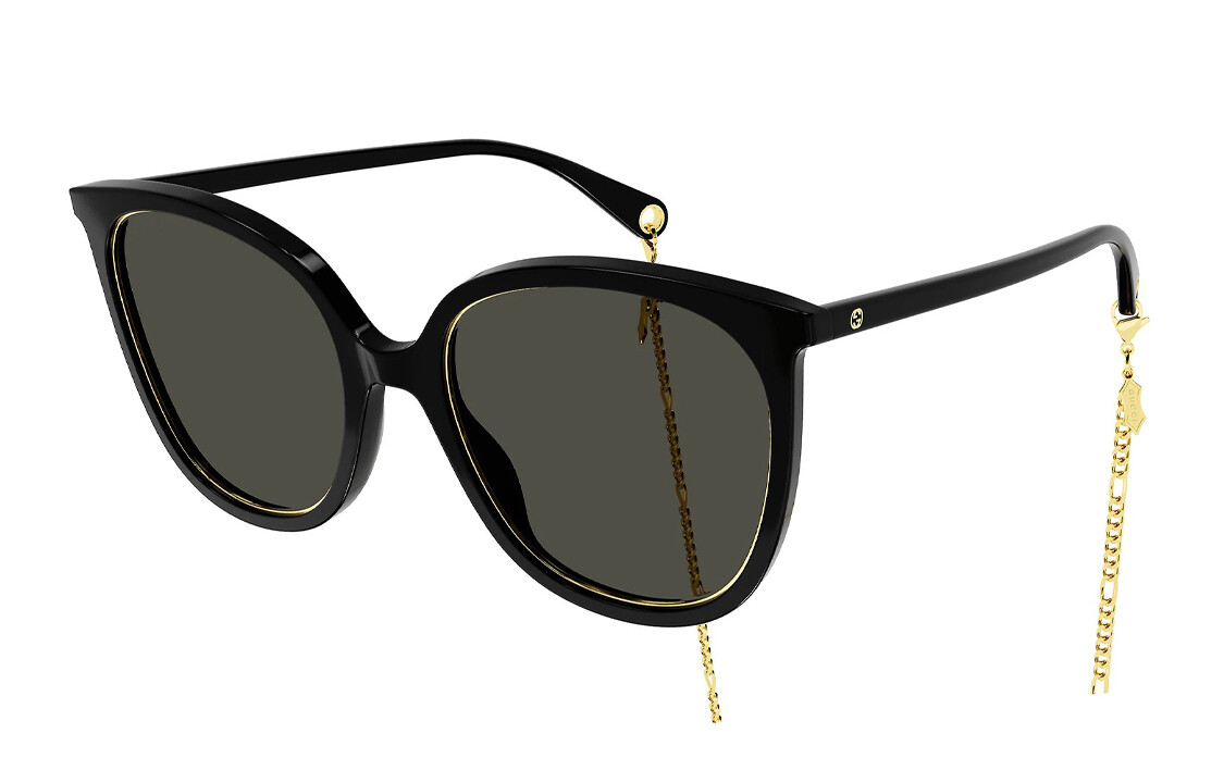 Очки солнцезащитные женские Gucci с подвеской, черный 
Очки солнцезащитные женские Gucci с подвеской, черный