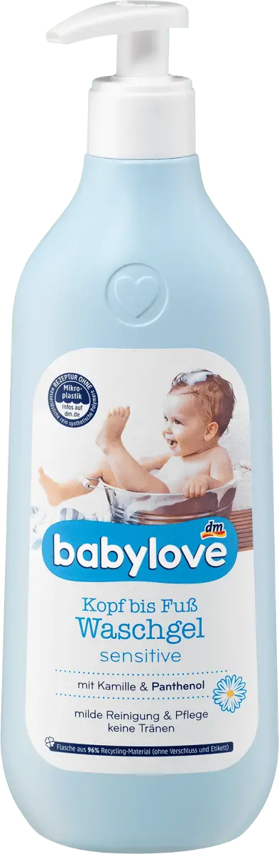 Гель для стирки ребенка с чувствительной головой до пят 500мл babylove
