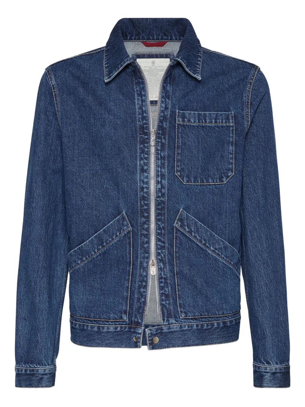 Джинсовая куртка на молнии Brunello Cucinelli, синий
Джинсовая куртка на молнии Brunello Cucinelli, синий