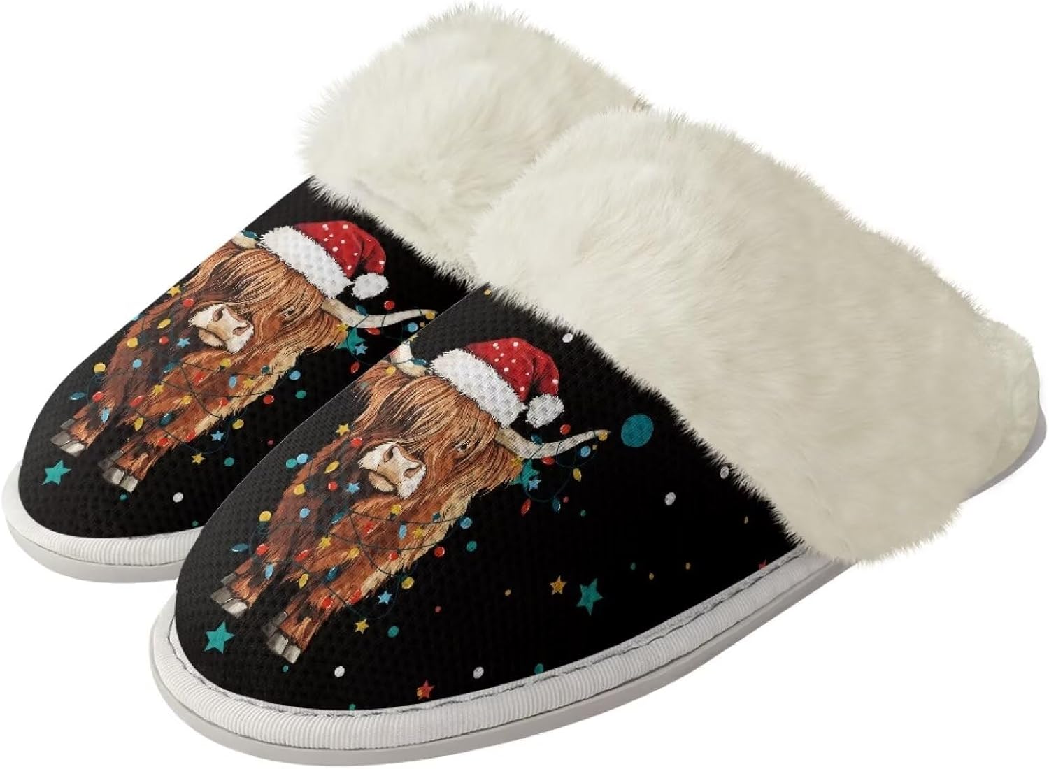 Домашние тапочки Binienty для женщин и мужчин ультралегкие пушистые зимние, Christmas Highland Cow
Домашние тапочки Binienty для женщин и мужчин ультралегкие пушистые зимние, Christmas Highland Cow