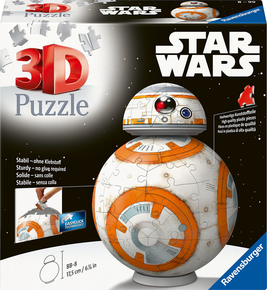 3D пазл, Звездные войны BB8 Ravensburger
3D пазл, Звездные войны BB8 Ravensburger