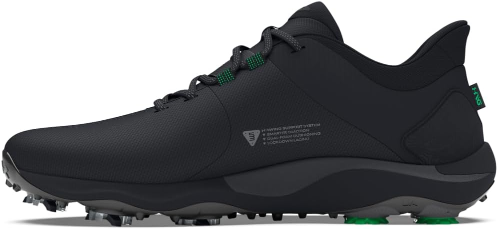 Кроссовки для гольфа Drive Pro Wide от Under Armour Mens, (002) Black/Black/Metallic Gun Metal
Кроссовки для гольфа Drive Pro Wide от Under Armour Mens, (002) Black/Black/Metallic Gun Metal