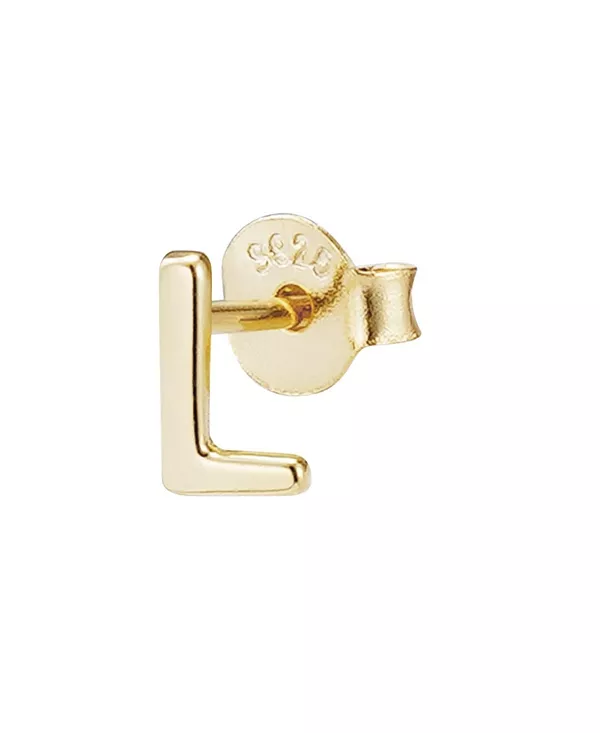 Серьга-Гвоздик с инициалом из стерлингового серебра 925 пробы, 14 карат Adornia Fine, gold-l
Серьга-Гвоздик с инициалом из стерлингового серебра 925 пробы, 14 карат Adornia Fine, gold-l