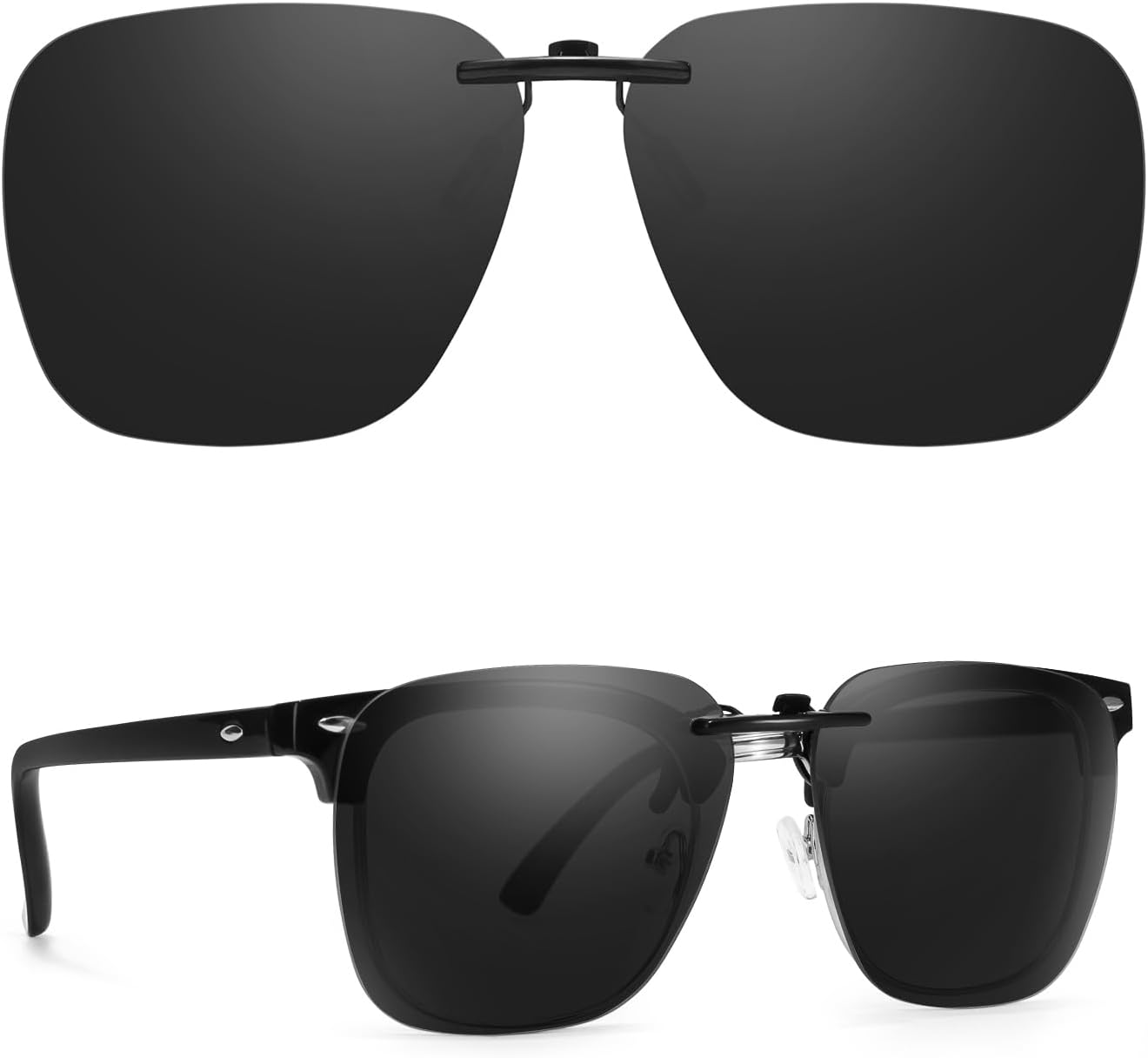 Поляризованные солнцезащитные очки TJUTR с зажимом для ношения поверх очков с диоптриями, защита от УФ-излучения UV400, антибликовое покрытие, металлический откидной зажим, для мужчин и женщин, C02 Grey
Поляризованные солнцезащитные очки TJUTR с зажимом для ношения поверх очков с диоптриями, защита от УФ-излучения UV400, антибликовое покрытие, металлический откидной зажим, для мужчин и женщин, C02 Grey