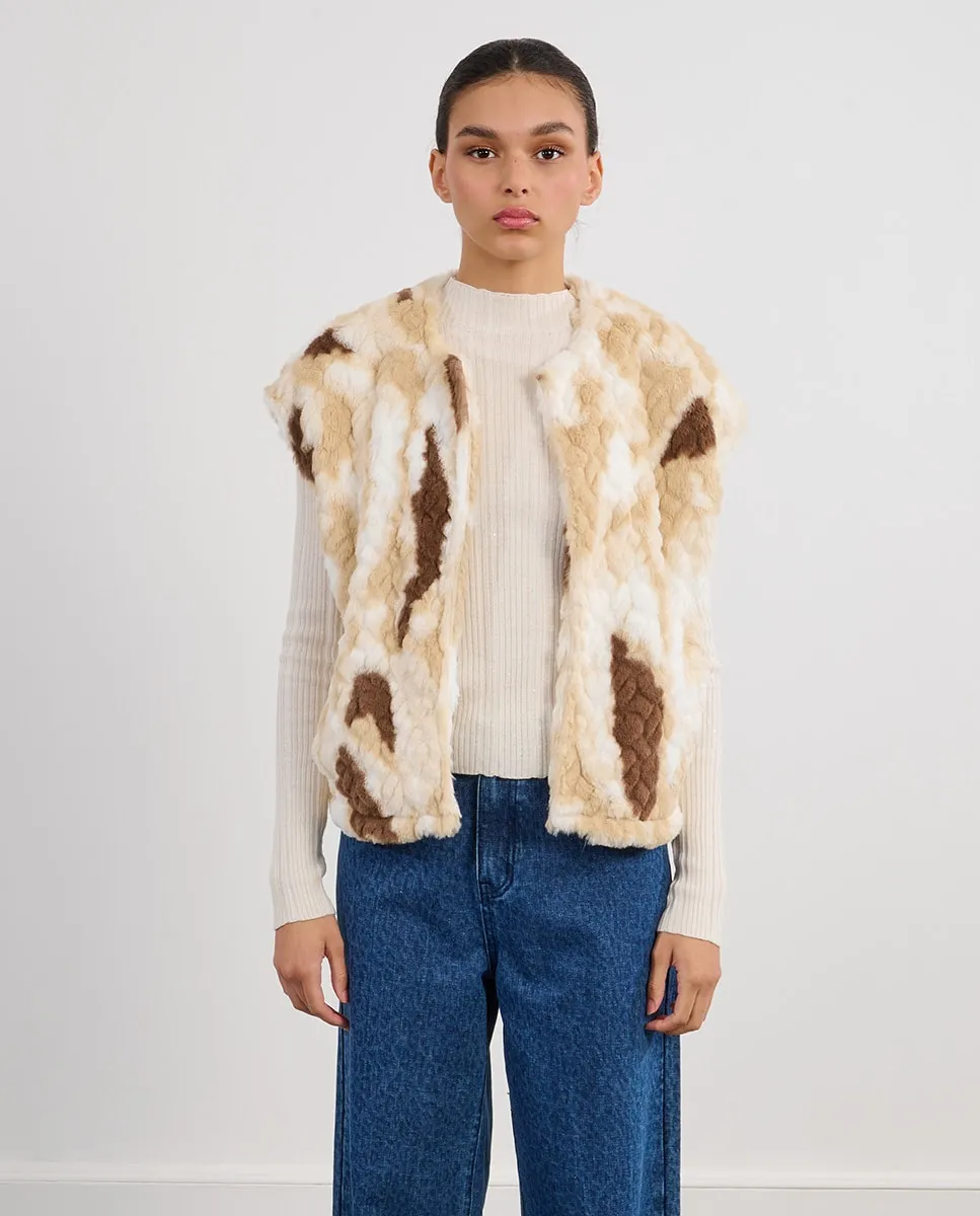 Женский пушистый жилет с рукавами-бабочками и принтом Lili Sidonio, бежевый/коричневый
Женский пушистый жилет с рукавами-бабочками и принтом Lili Sidonio, бежевый/коричневый