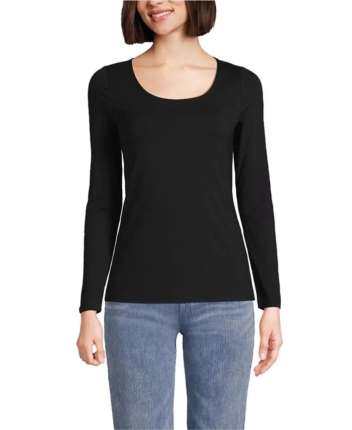 Женская футболка Petite Lightweight Jersey Skimming с длинным рукавом и глубоким вырезом Lands' End, черный
Женская футболка Petite Lightweight Jersey Skimming с длинным рукавом и глубоким вырезом Lands' End, черный