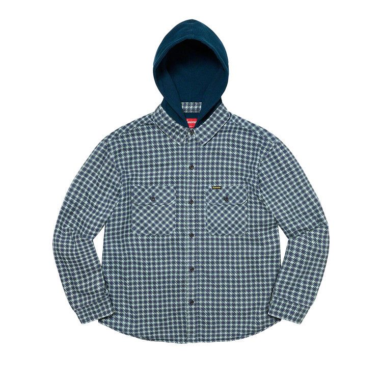 Рубашка Supreme Houndstooth Flannel Hooded Shirt, Light Navy
Рубашка Supreme Houndstooth Flannel Hooded Shirt, Light Navy