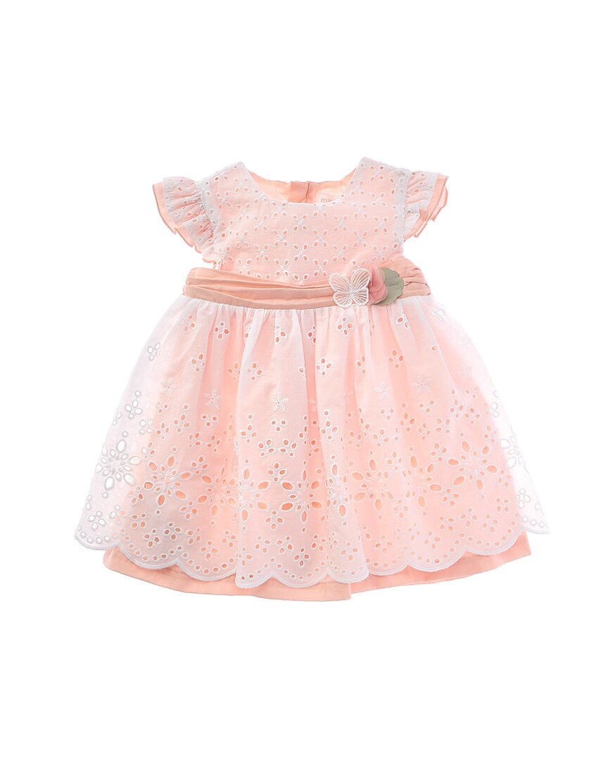 Mayoral Платье с вышитой лентой, белый 
Mayoral Платье с вышитой лентой, белый