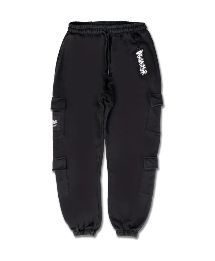 Мужские черные хлопковые брюки Disclaimer, черный
Мужские черные хлопковые брюки Disclaimer, черный