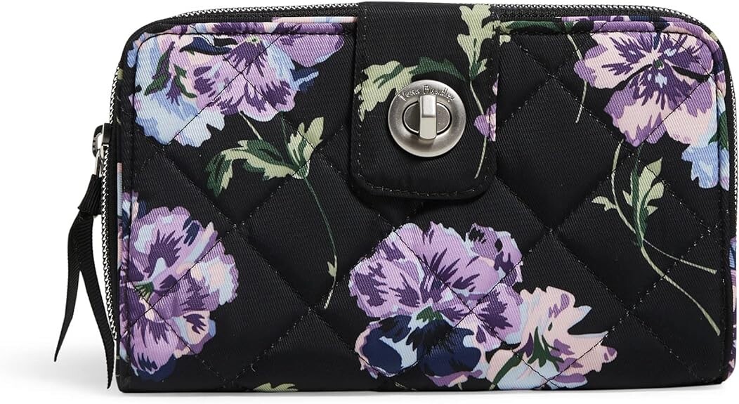 Женский твиловый кошелек Vera Bradley с поворотным замком и RFID-замком, сливовые анютины глазки
Женский твиловый кошелек Vera Bradley с поворотным замком и RFID-замком, сливовые анютины глазки