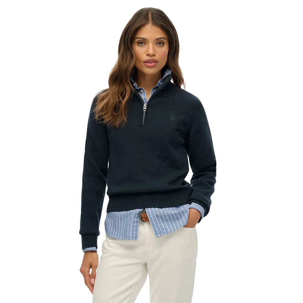 Толстовка Superdry Essentials Slim Knit с застежкой-молнией до середины груди, синий
Толстовка Superdry Essentials Slim Knit с застежкой-молнией до середины груди, синий