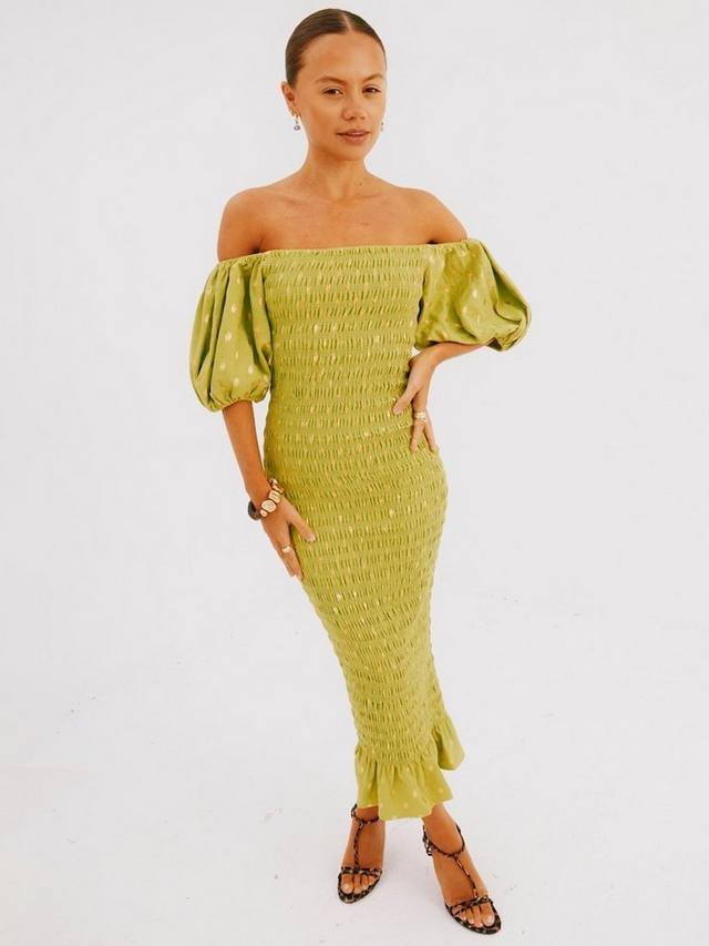 Макси-платье с флеклым принтом Never Fully Dressed, оливковый
Макси-платье с флеклым принтом Never Fully Dressed, оливковый