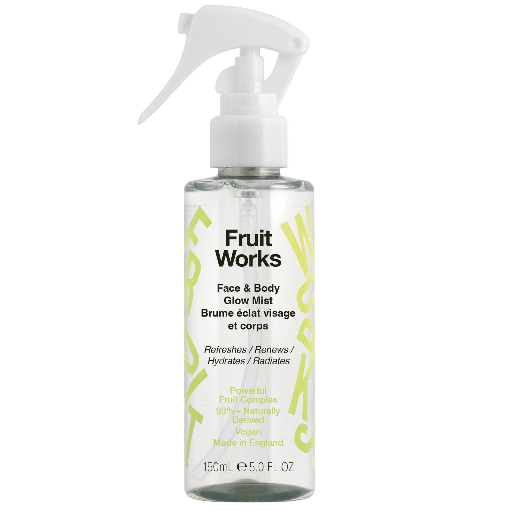 Спрей для лица и тела Fruit Works Glow
Спрей для лица и тела Fruit Works Glow