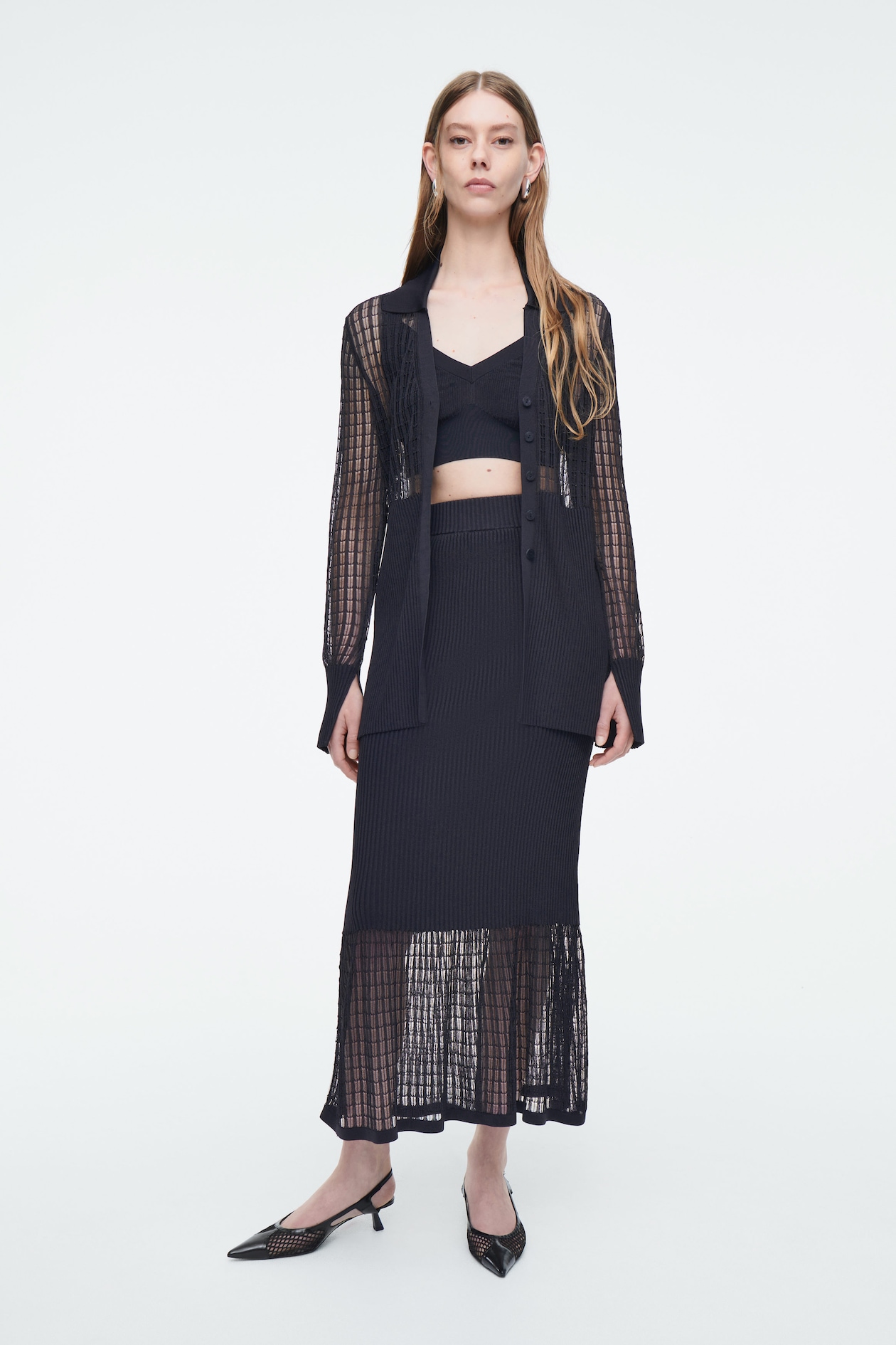 Трикотажная юбка в полоску с кружевной строчкой COS, темно-синий
Трикотажная юбка в полоску с кружевной строчкой COS, темно-синий