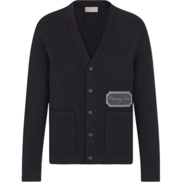 Кардиган с V-образным вырезом и логотипом Homme DIOR, черный
Кардиган с V-образным вырезом и логотипом Homme DIOR, черный