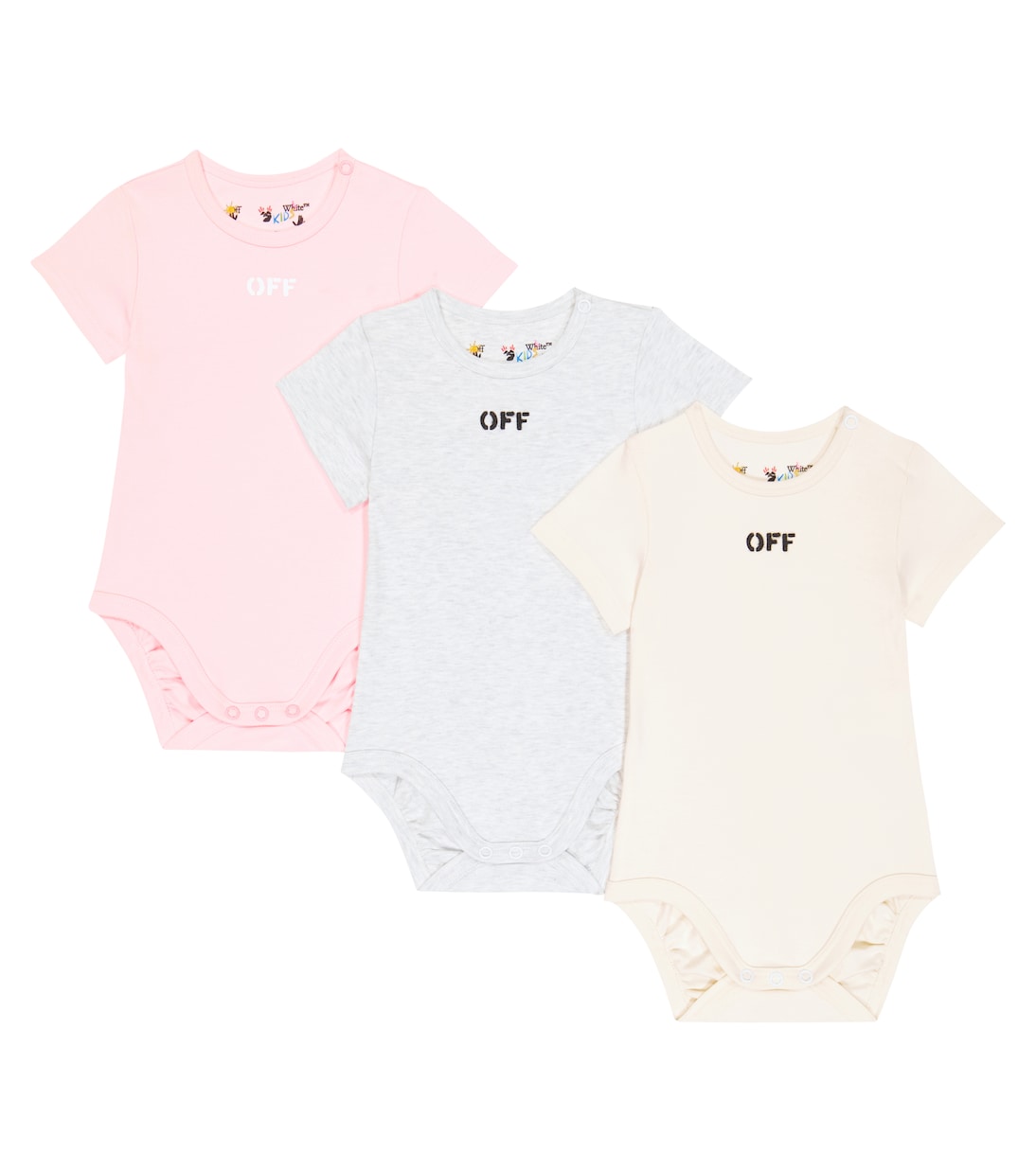 Комплект из 3 хлопковых боди с принтом для младенцев Off-White Kids, разноцветный
Комплект из 3 хлопковых боди с принтом для младенцев Off-White Kids, разноцветный