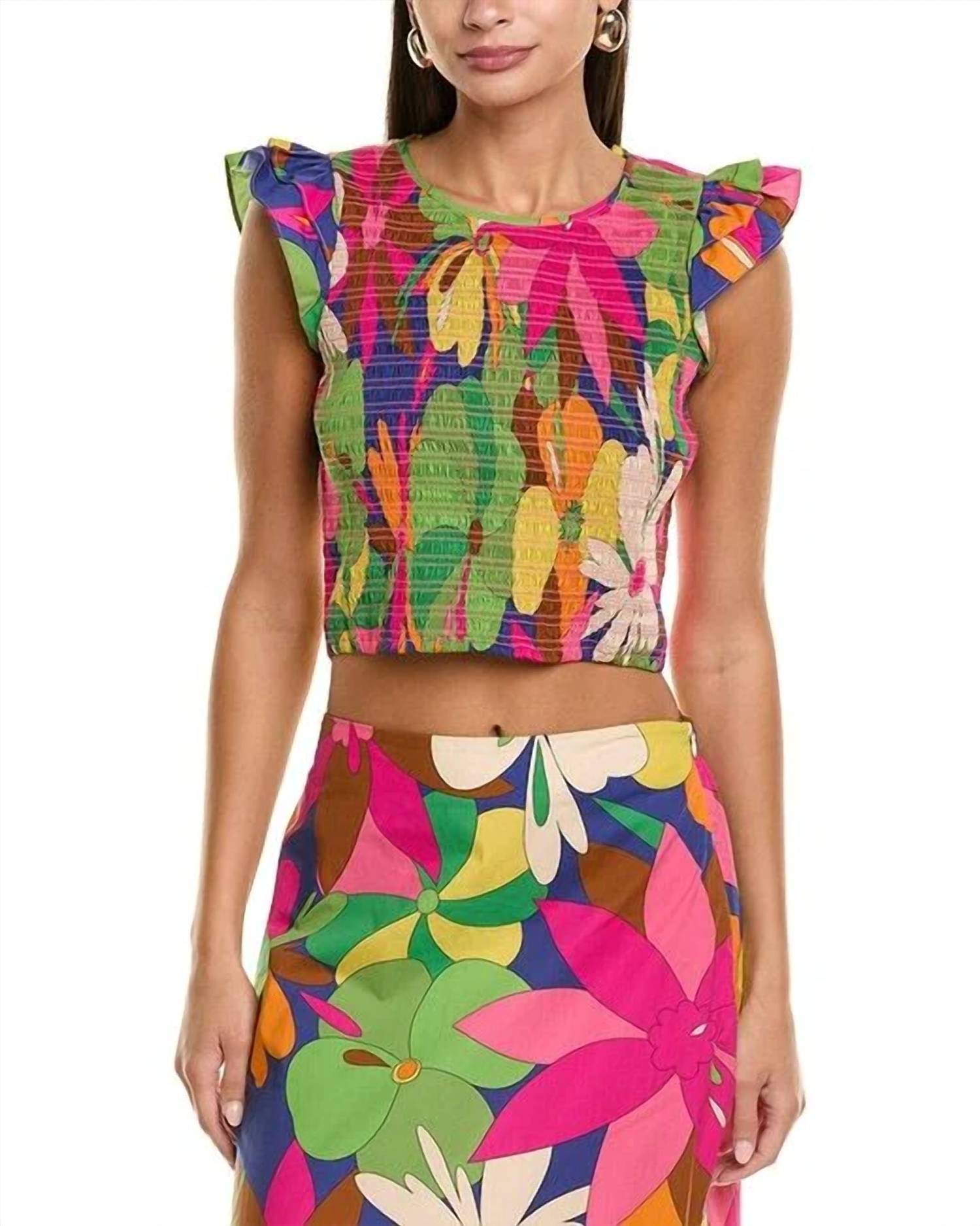 Кроп-топ Neomi в зелено-фуксиевом цвете Flora Bea
Кроп-топ Neomi в зелено-фуксиевом цвете Flora Bea