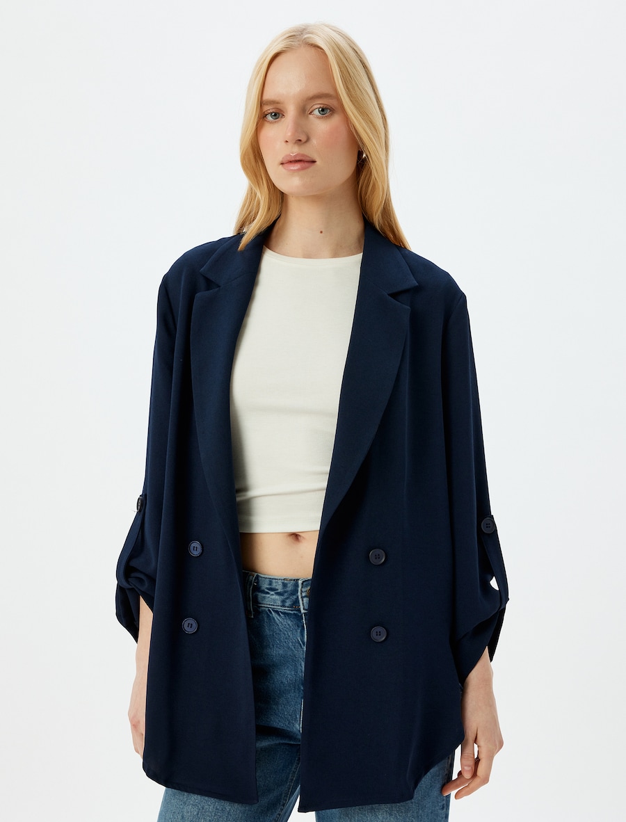 Блейзер Koton, темно-синий
Блейзер Koton, темно-синий