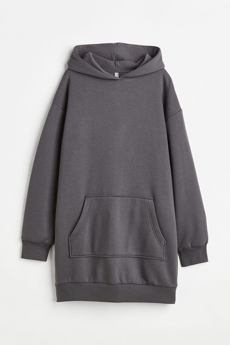 Платье-толстовка с капюшоном H&M, серый
Платье-толстовка с капюшоном H&M, серый