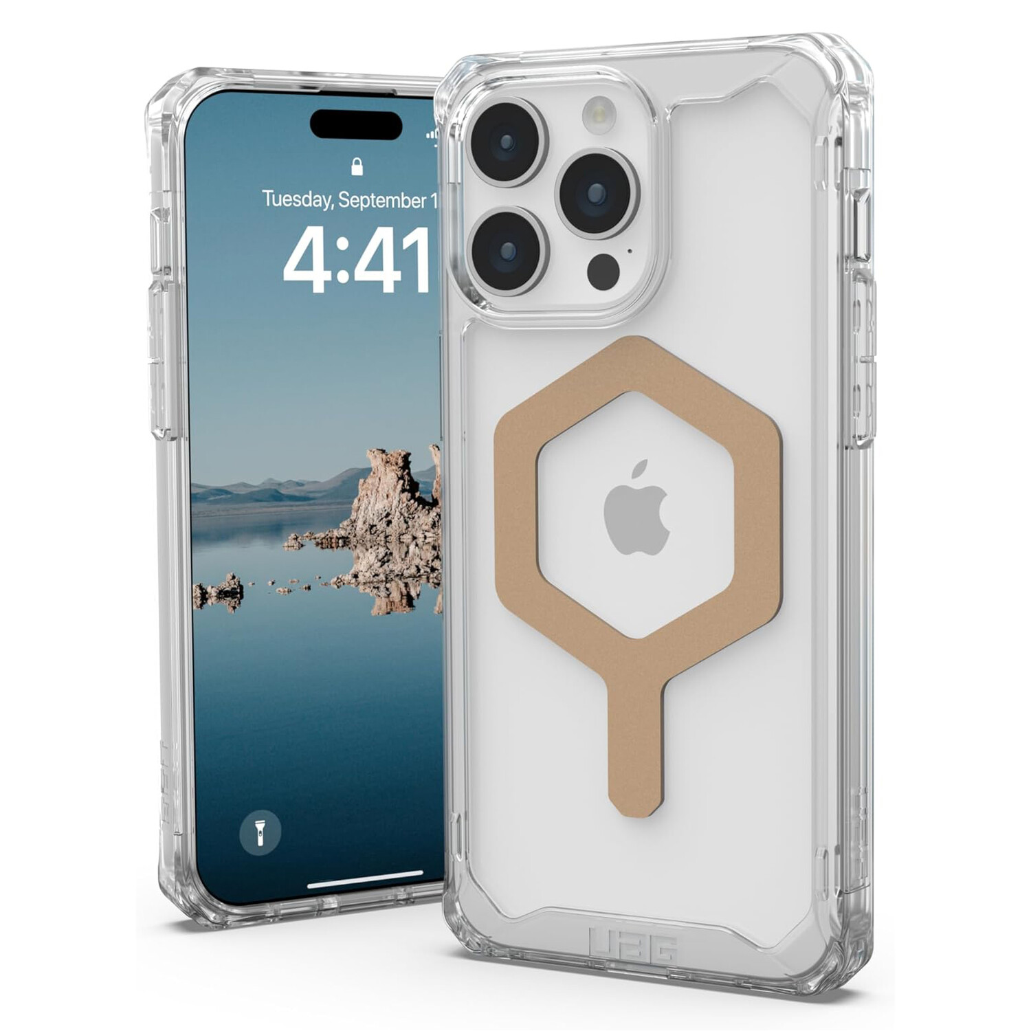 Чехол UAG Plyo для iPhone 15 Pro Max, Ice/Gold, Прозрачный, Чехол UAG Plyo для iPhone 15 Pro Max, Ice/Gold
Чехол UAG Plyo для iPhone 15 Pro Max, Ice/Gold, Прозрачный, Чехол UAG Plyo для iPhone 15 Pro Max, Ice/Gold