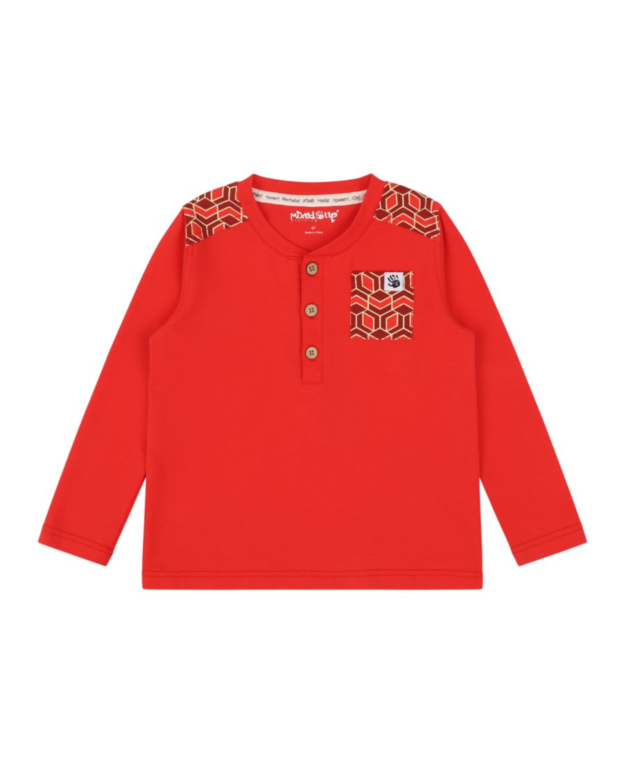 Детская рубашка-поло с длинными рукавами и карманами Mixed Up Clothing, Red geometric pocket
Детская рубашка-поло с длинными рукавами и карманами Mixed Up Clothing, Red geometric pocket