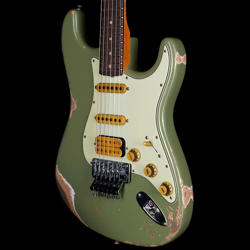 Fender Custom Shop Alley Cat Stratocaster Heavy Relic HSS Rosewood Board Floyd Rose Drab Army Green
Fender Custom Shop Alley Cat Stratocaster Heavy Relic HSS Rosewood Board Floyd Rose Drab Army Green