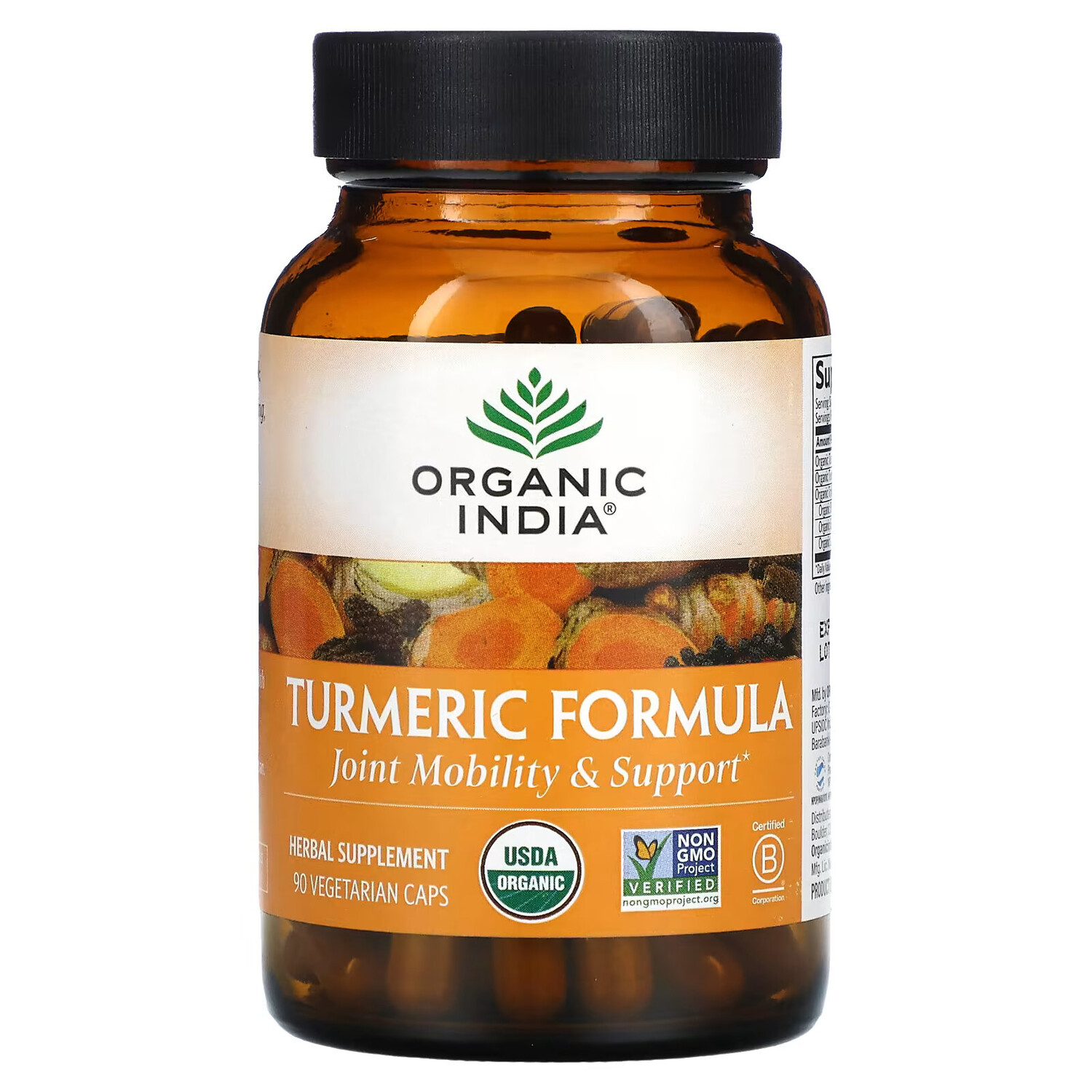 Organic India, Turmeric Formula, куркума, поддержка подвижности и здоровья суставов, 90 растительных капсул
Organic India, Turmeric Formula, куркума, поддержка подвижности и здоровья суставов, 90 растительных капсул