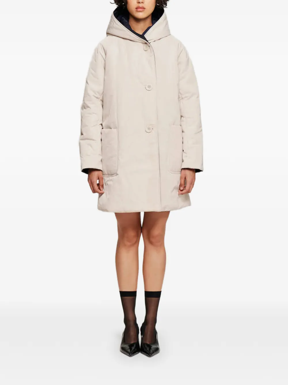 Двустороннее пальто с капюшоном Oof Wear, кремовый
Двустороннее пальто с капюшоном Oof Wear, кремовый